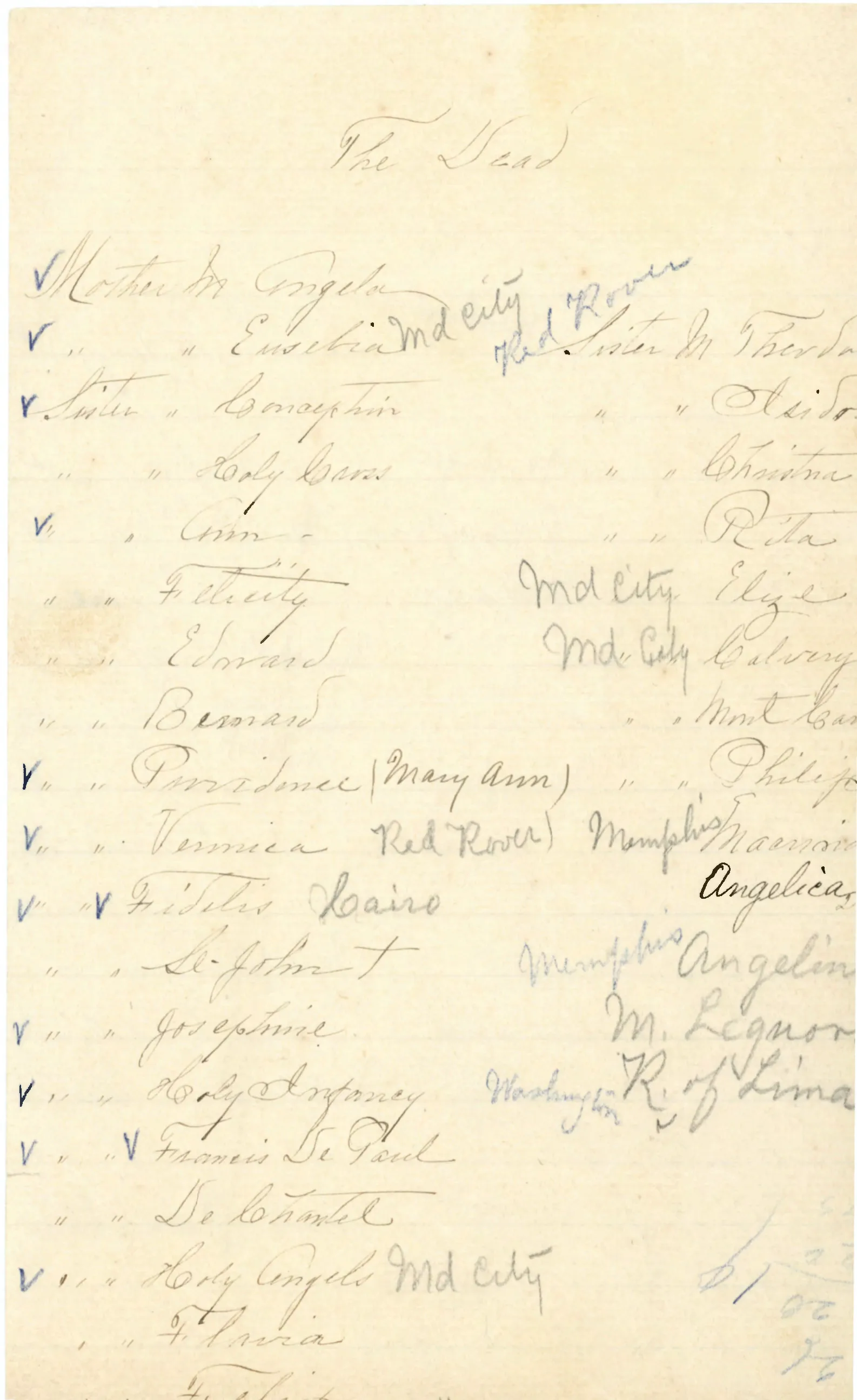 Close-up detail of an archival document from the collection